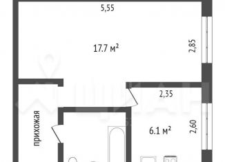 Однокомнатная квартира на продажу, 32.3 м2, Тула, улица Сойфера