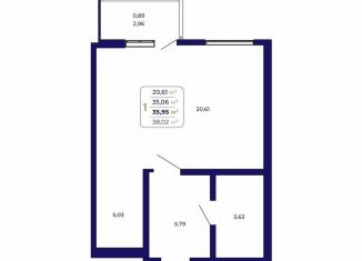 Квартира на продажу студия, 36 м2, Республика Башкортостан