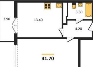 Продажа однокомнатной квартиры, 41.7 м2, Воронеж, улица Полковника Богомолова, 1Т