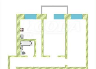 2-комнатная квартира на продажу, 43.5 м2, Тюмень, проезд Геологоразведчиков, 22, Ленинский округ