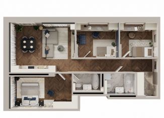 Продаю трехкомнатную квартиру, 85.8 м2, Республика Башкортостан, улица Аксакова, 14