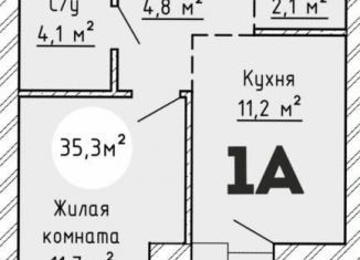 Продается 1-комнатная квартира, 35.3 м2, Тольятти