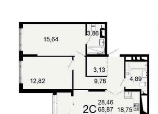 2-комнатная квартира на продажу, 70.8 м2, Рязань, Льговская улица, 8