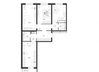 Продам 3-комнатную квартиру, 91.6 м2, Воронеж, улица Загоровского, 5/1