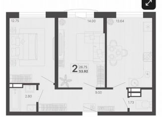 Продам двухкомнатную квартиру, 53.9 м2, Сочи, микрорайон КСМ, Краснодонская улица, 77/1