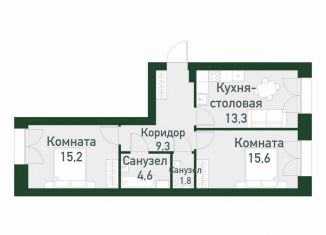 2-ком. квартира на продажу, 64.2 м2, Екатеринбург, улица Амундсена, 183/2, Ленинский район