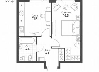Продам 1-комнатную квартиру, 38.9 м2, Москва, метро ЗИЛ, 4-я очередь, к2.6