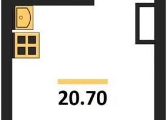 Продам квартиру студию, 20.7 м2, Воронеж
