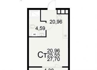 Продам однокомнатную квартиру, 27.7 м2, Рязань