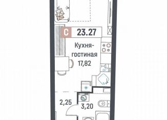 Продаю квартиру студию, 23.3 м2, Мурино, ЖК Авиатор