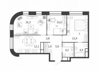 Продаю 3-ком. квартиру, 73.5 м2, Москва, метро ЗИЛ, улица Петра Кончаловского, 5