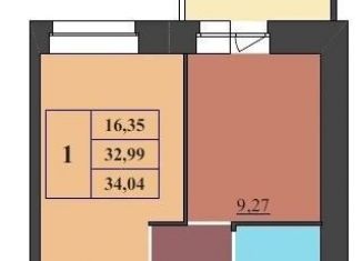 Продаю однокомнатную квартиру, 34 м2, Ярославль