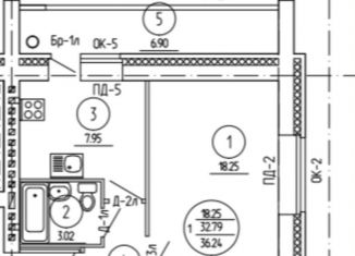Продам 1-комнатную квартиру, 36 м2, Йошкар-Ола
