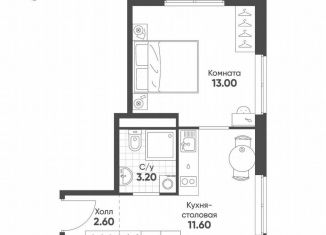 Продажа однокомнатной квартиры, 30.4 м2, Санкт-Петербург, Московское шоссе, 13ЖЗ