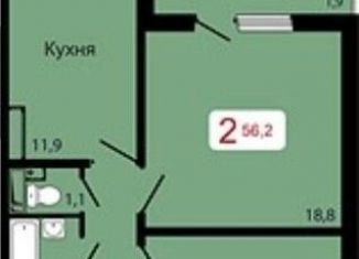 Продаю 2-ком. квартиру, 56.2 м2, Красноярский край