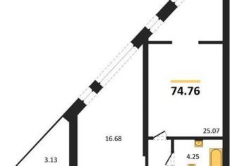 Продаю двухкомнатную квартиру, 74.8 м2, Воронеж, набережная Чуева, 7