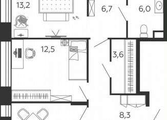 Продажа 2-ком. квартиры, 67.7 м2, Москва, метро ЗИЛ, 2-я очередь, к4