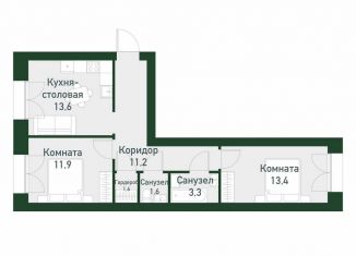 Продаю двухкомнатную квартиру, 61.4 м2, Екатеринбург, Ленинский район, улица Амундсена, 183/2