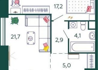 Продаю 1-комнатную квартиру, 50.9 м2, Москва, метро ЗИЛ, улица Петра Кончаловского, 7к3