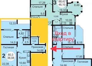 Продается 2-ком. квартира, 72 м2, Краснодарский край, Невская улица