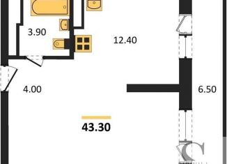 Продам 1-комнатную квартиру, 43.3 м2, Новосибирск, метро Маршала Покрышкина