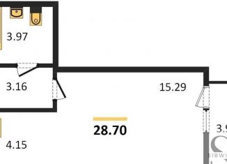 Продам однокомнатную квартиру, 28.7 м2, Новосибирск, Сухарная улица, 96/3, метро Площадь Гарина-Михайловского