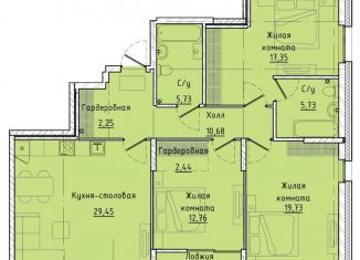 Продам 3-комнатную квартиру, 108 м2, Екатеринбург, Машинная улица, 1Д, ЖК Клевер Парк