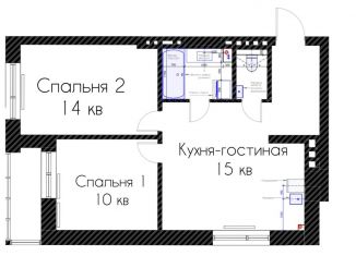 Продается трехкомнатная квартира, 54 м2, Новосибирск, Светлановская улица, 52/1, ЖК Чкалов