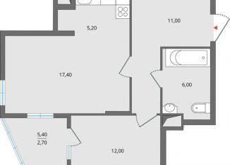 Продам четырехкомнатную квартиру, 91.4 м2, Липецк