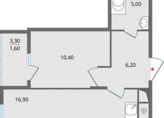 Продажа 2-комнатной квартиры, 47.5 м2, Липецк, ЖК Атмосфера