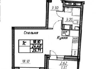 Продажа квартиры студии, 25.7 м2, Мурино, ЖК Авиатор, жилой комплекс Авиатор, к7