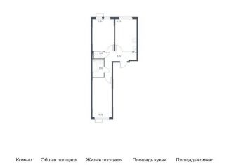 2-комнатная квартира на продажу, 59 м2, Москва, жилой комплекс Остафьево, к16