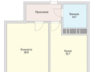 Продам 1-ком. квартиру, 45 м2, Краснодар, улица Гаврилова, 88, ЖК Арбат
