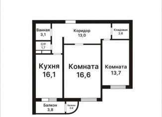 Сдам двухкомнатную квартиру, 68 м2, Балашиха, улица Брагина, 3, ЖК Леоновский Парк