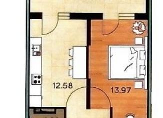 1-комнатная квартира на продажу, 41.7 м2, Краснодарский край