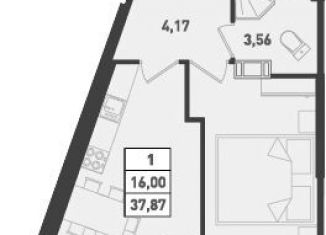 Продажа 1-комнатной квартиры, 38 м2, Мурино, ЖК Тридевяткино Царство, улица Шоссе в Лаврики, 89