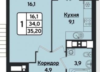 Продам 1-комнатную квартиру, 35.2 м2, Ижевск, ЖК Плюс Один