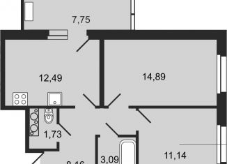 Продам 2-ком. квартиру, 53.8 м2, Санкт-Петербург, ЖК Френдс