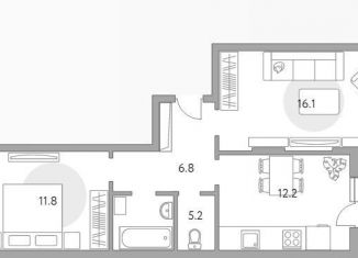 Продам 1-ком. квартиру, 27.7 м2, поселение Московский, Саларьевская улица, 8к2, ЖК Саларьево Парк