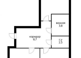 2-комнатная квартира на продажу, 54 м2, Краснодар, улица имени Генерала Корнилова, 10лит1, ЖК Облака