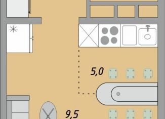 Продажа 1-комнатной квартиры, 25.1 м2, Оренбург, жилой комплекс Осенний Лист, 1