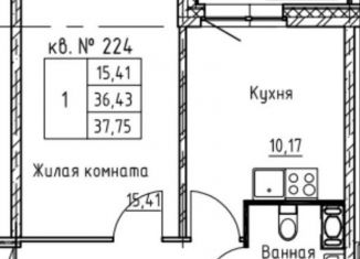 Продается однокомнатная квартира, 37.7 м2, Санкт-Петербург, ЖК Аквилон Залив