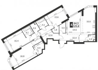 Продажа 3-комнатной квартиры, 100.5 м2, Москва, ЖК Архитектор