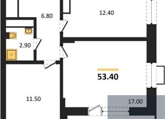 2-ком. квартира на продажу, 53.4 м2, Воронеж, Железнодорожный район