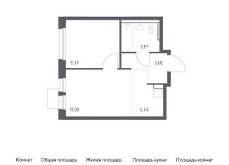 1-комнатная квартира на продажу, 32.4 м2, Московская область, квартал Ивакино, 2к1