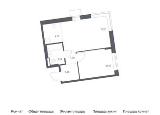 Продается 2-комнатная квартира, 40.8 м2, поселение Рязановское, жилой комплекс Подольские Кварталы, к2