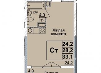 Квартира на продажу студия, 33 м2, Нижний Новгород, Нижегородский район