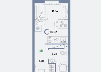 Продаю квартиру студию, 18 м2, Тюмень, ЖК Колумб