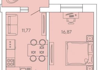 Продам 1-комнатную квартиру, 40 м2, Ленинградская область