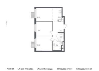 Продам 3-комнатную квартиру, 51.3 м2, Мытищи, жилой комплекс Мытищи Парк, к1